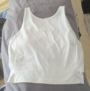 Lululemon White Highneck Align Tank
